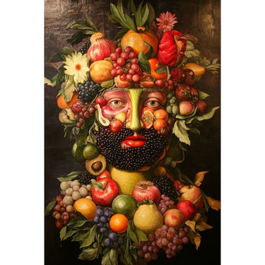 Face Made of Fruit Canvas